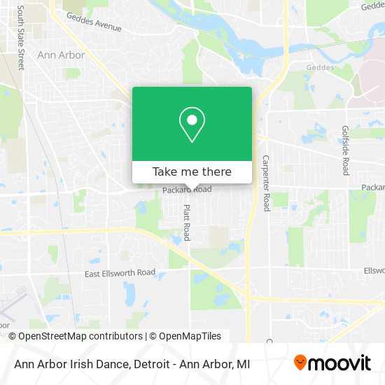Mapa de Ann Arbor Irish Dance