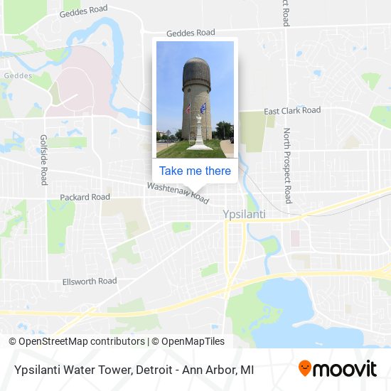 Mapa de Ypsilanti Water Tower