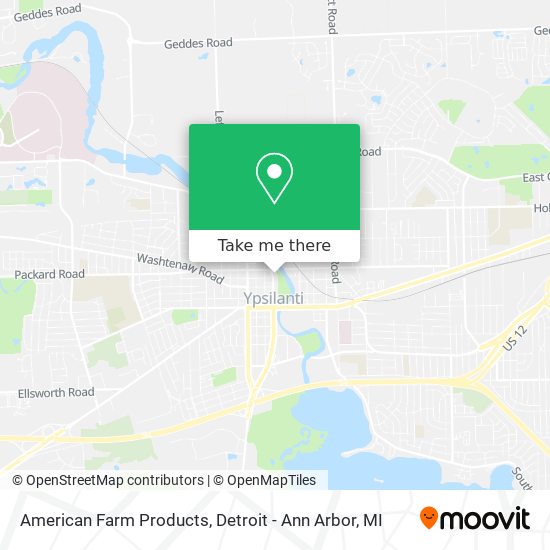 American Farm Products map