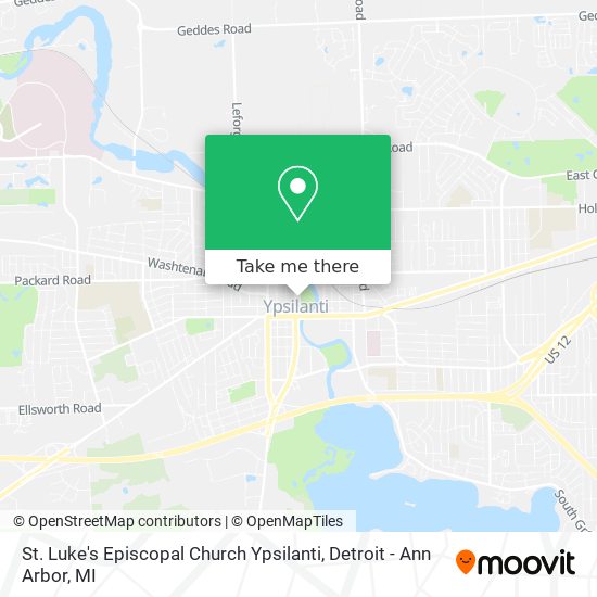 St. Luke's Episcopal Church Ypsilanti map