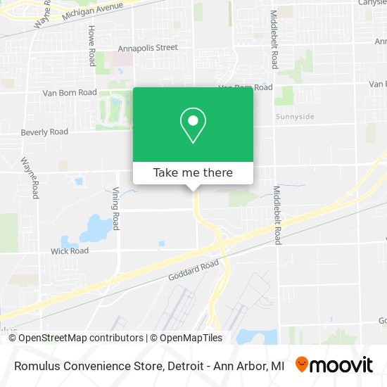 Romulus Convenience Store map