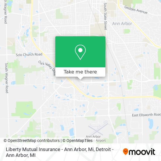 Mapa de Liberty Mutual Insurance - Ann Arbor, Mi