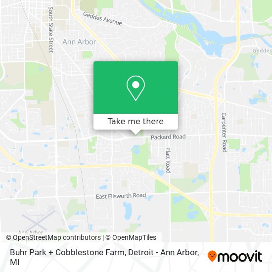 Buhr Park + Cobblestone Farm map