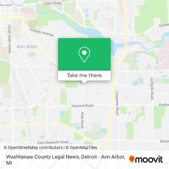 Mapa de Washtenaw County Legal News
