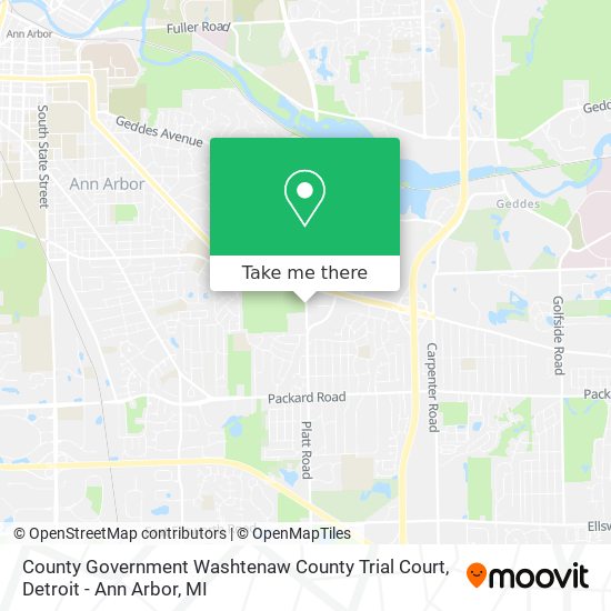 Mapa de County Government Washtenaw County Trial Court