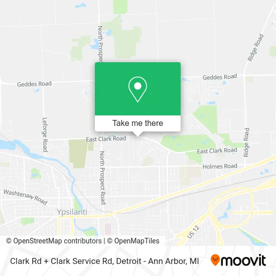 Clark Rd + Clark Service Rd map