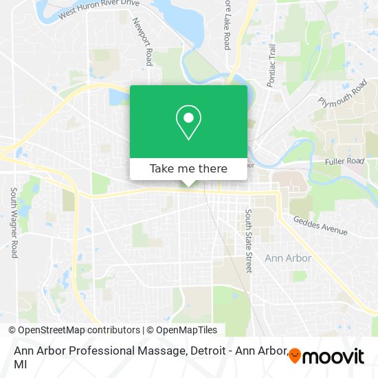 Ann Arbor Professional Massage map