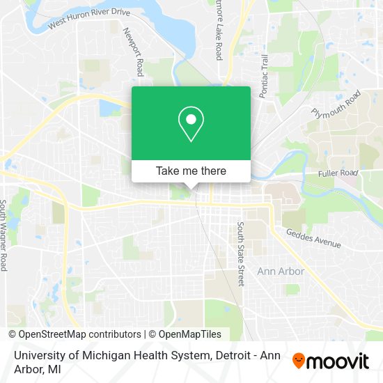 Mapa de University of Michigan Health System