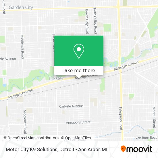 Motor City K9 Solutions map