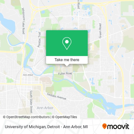 University of Michigan map