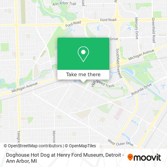 Mapa de Doghouse Hot Dog at Henry Ford Museum