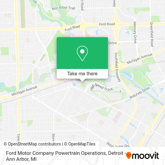 Ford Motor Company Powertrain Operations map