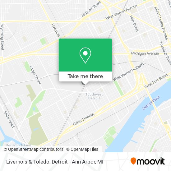 Livernois & Toledo map