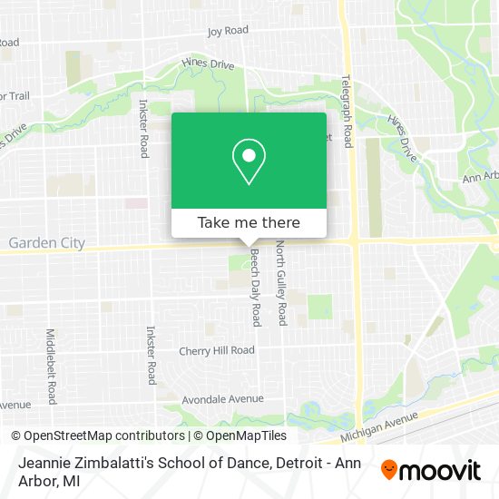 Mapa de Jeannie Zimbalatti's School of Dance