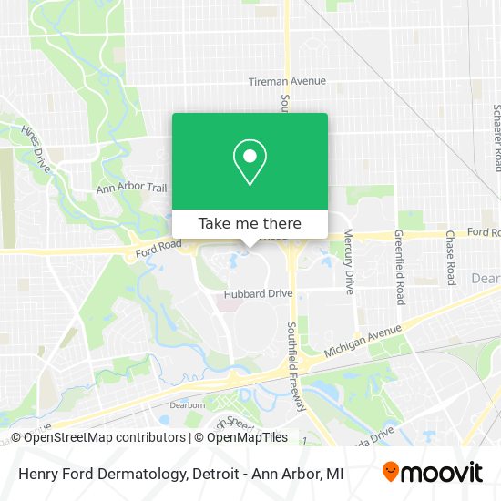 Henry Ford Dermatology map