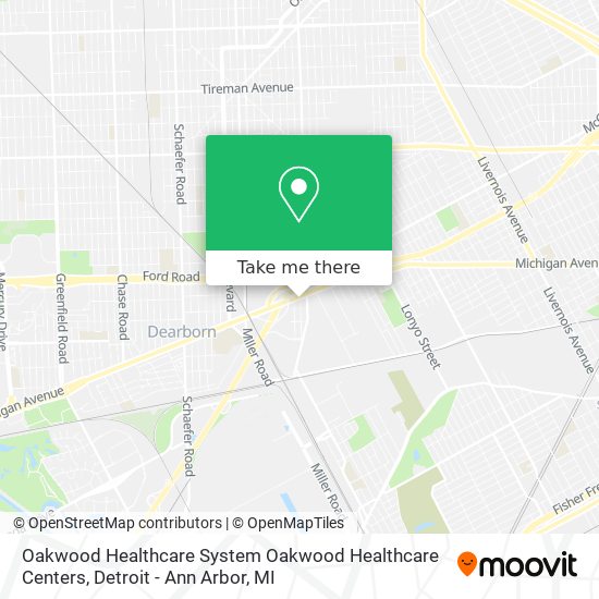 Oakwood Healthcare System Oakwood Healthcare Centers map