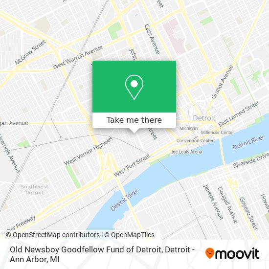 Mapa de Old Newsboy Goodfellow Fund of Detroit