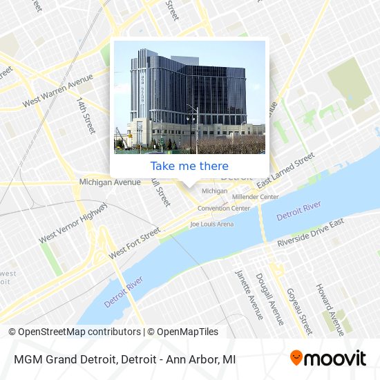 Mapa de MGM Grand Detroit