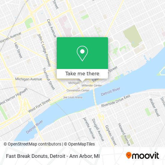 Mapa de Fast Break Donuts