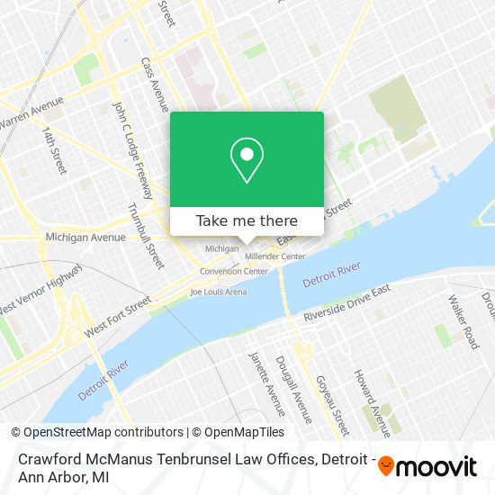 Mapa de Crawford McManus Tenbrunsel Law Offices