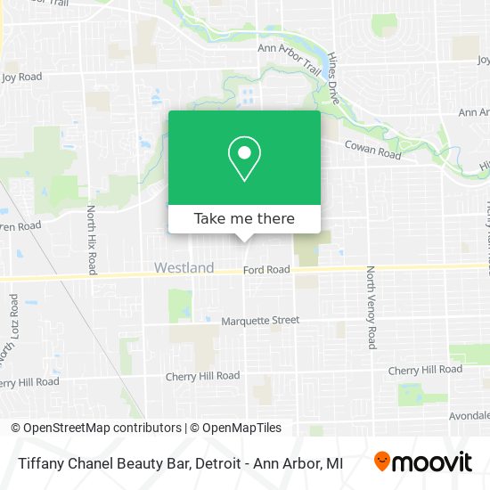 Mapa de Tiffany Chanel Beauty Bar