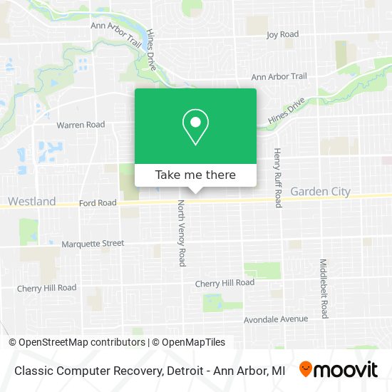 Mapa de Classic Computer Recovery