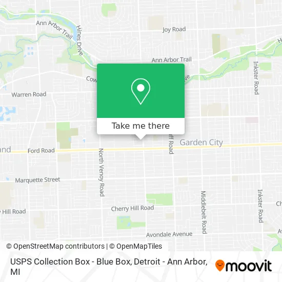 USPS Collection Box - Blue Box map