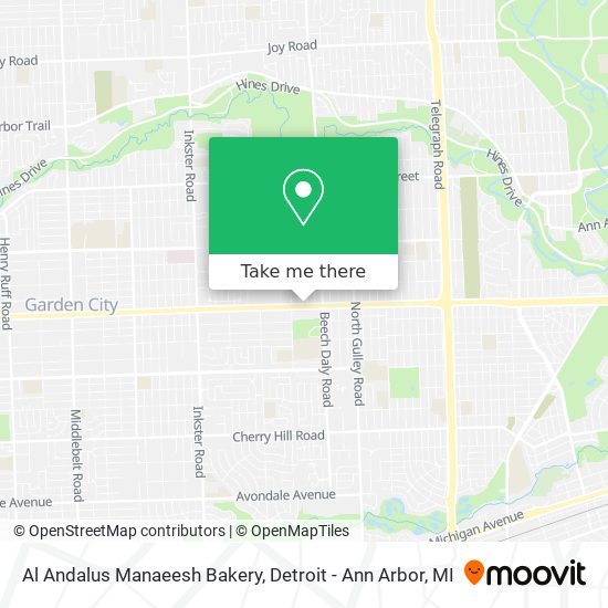 Mapa de Al Andalus Manaeesh Bakery