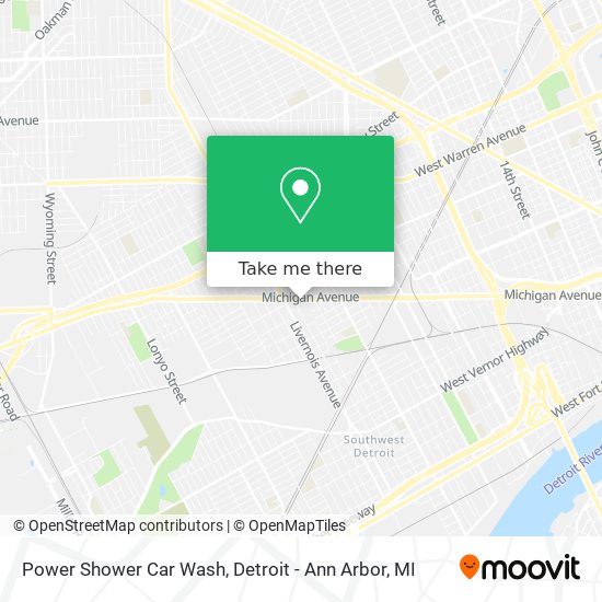 Power Shower Car Wash map