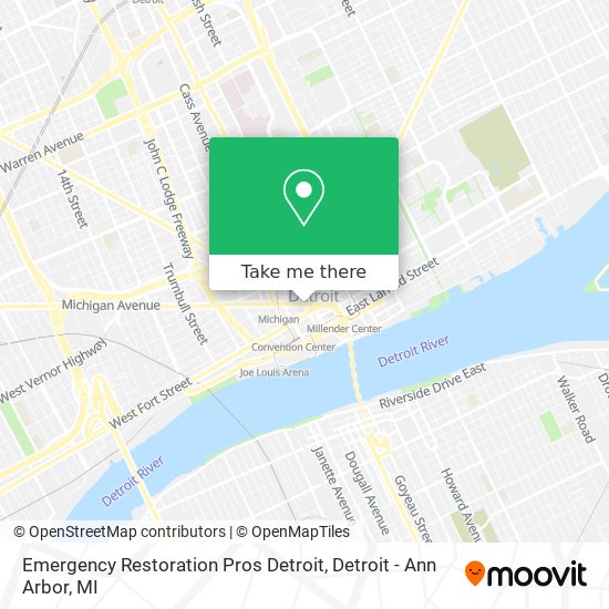 Mapa de Emergency Restoration Pros Detroit