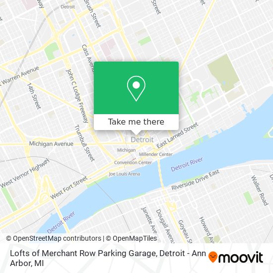 Lofts of Merchant Row Parking Garage map