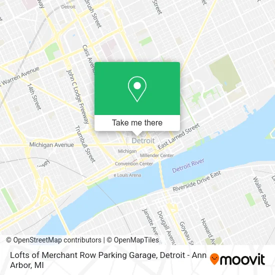 Lofts of Merchant Row Parking Garage map