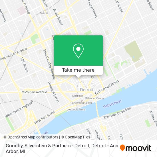 Goodby, Silverstein & Partners - Detroit map