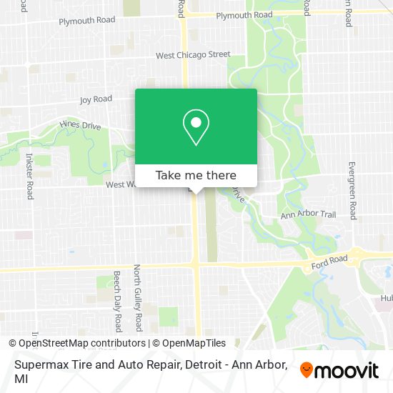 Mapa de Supermax Tire and Auto Repair