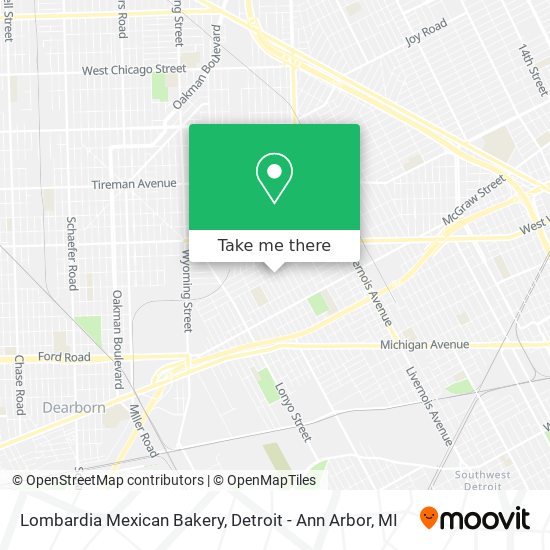 Mapa de Lombardia Mexican Bakery