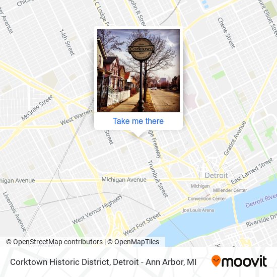Corktown Historic District map