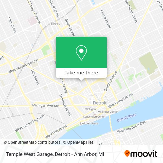 Temple West Garage map