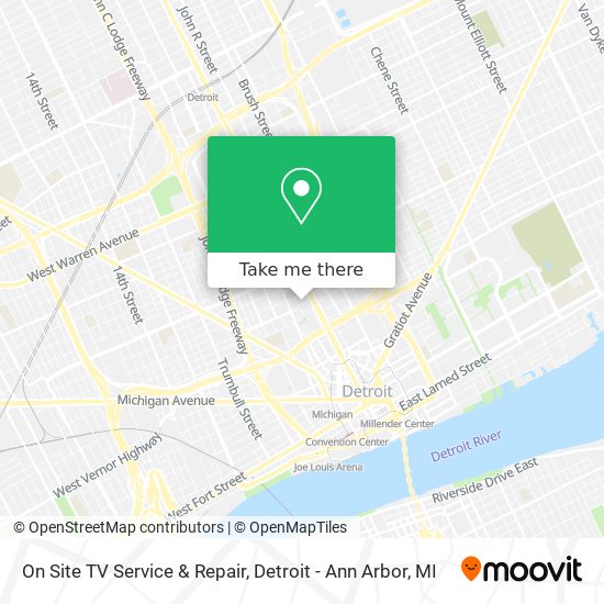 On Site TV Service & Repair map