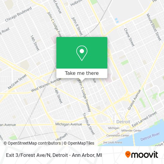 Mapa de Exit 3/Forest Ave/N