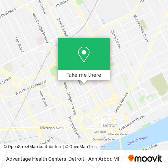 Advantage Health Centers map