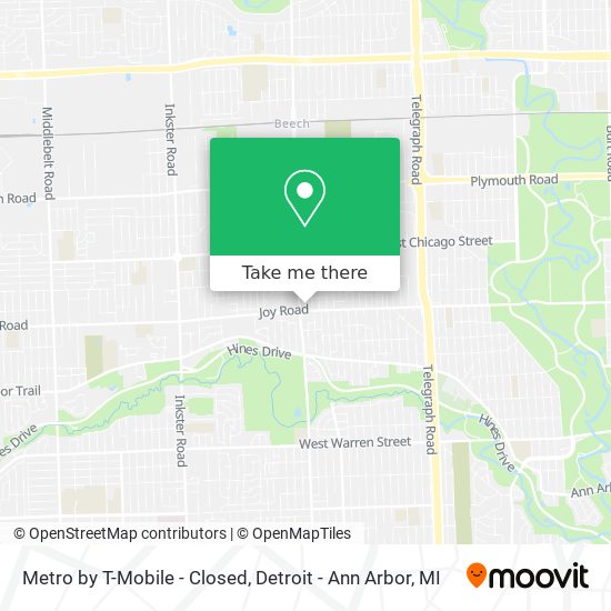 Metro by T-Mobile - Closed map