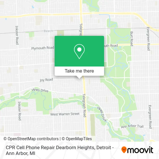 CPR Cell Phone Repair Dearborn Heights map