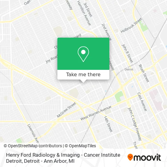Henry Ford Radiology & Imaging - Cancer Institute Detroit map