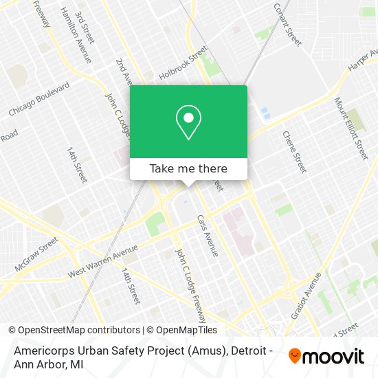 Americorps Urban Safety Project (Amus) map