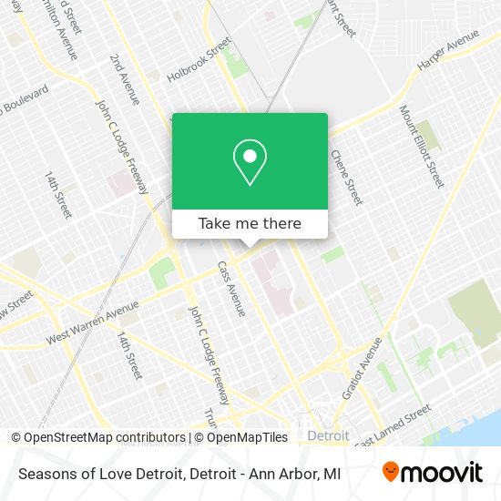 Seasons of Love Detroit map
