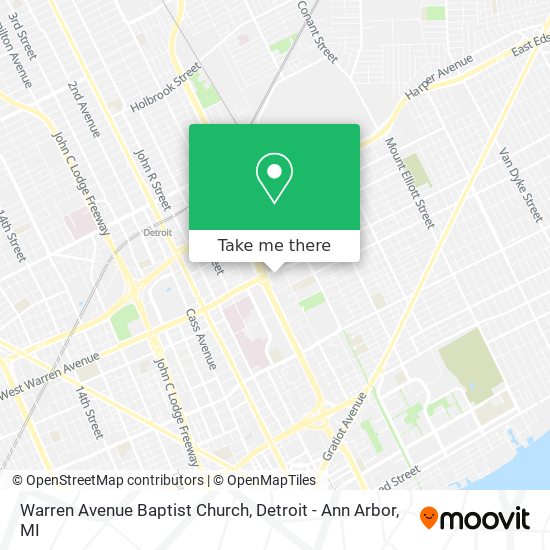 Mapa de Warren Avenue Baptist Church