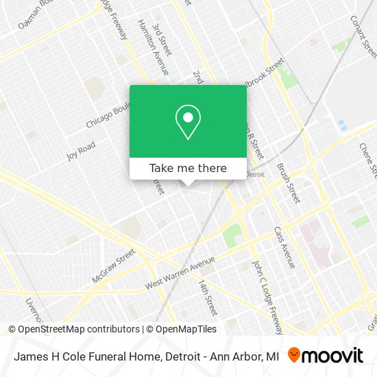 James H Cole Funeral Home map