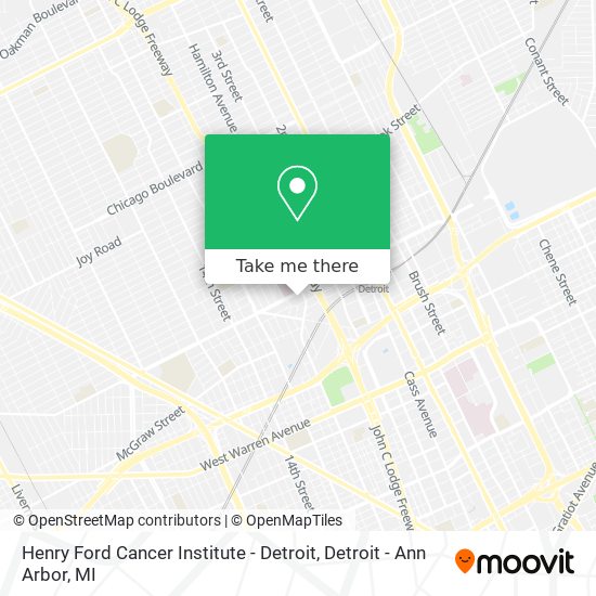 Henry Ford Cancer Institute - Detroit map