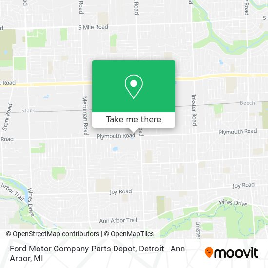 Mapa de Ford Motor Company-Parts Depot