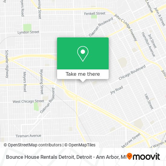 Mapa de Bounce House Rentals Detroit